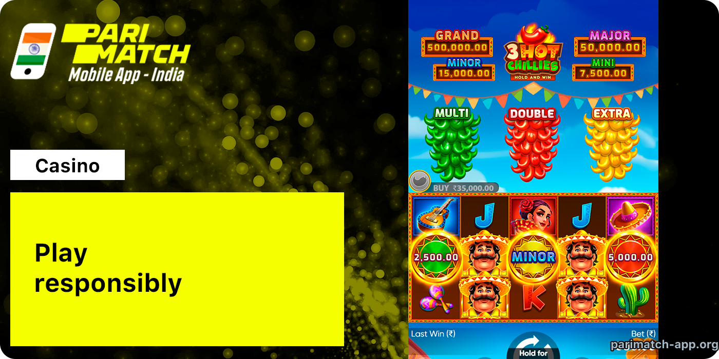 Enjoy playing at Parimatch India Casino App